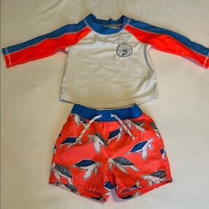 GAP Kids Bright Turtle Print Swim Set